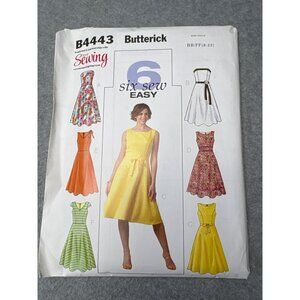 Butterick B4443 Dress Sewing Pattern Size 8 10 12 14 16 18 20 22 Uncut 2005